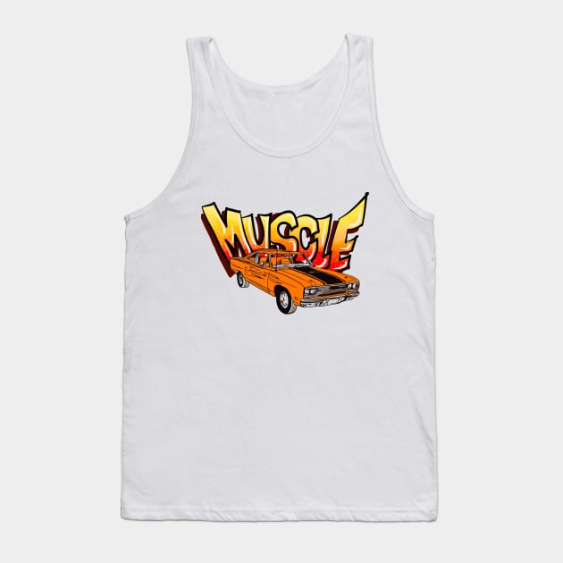 Road Runner GTX Muscle Car Design Tank Top by russodesign